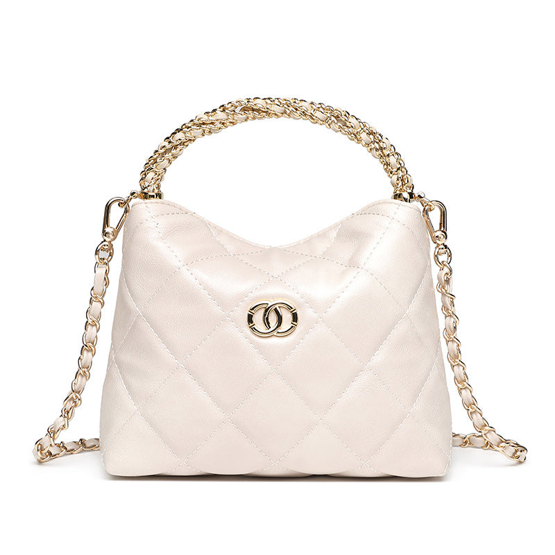 Elegant Quilted Faux Leather Chain Handbag
