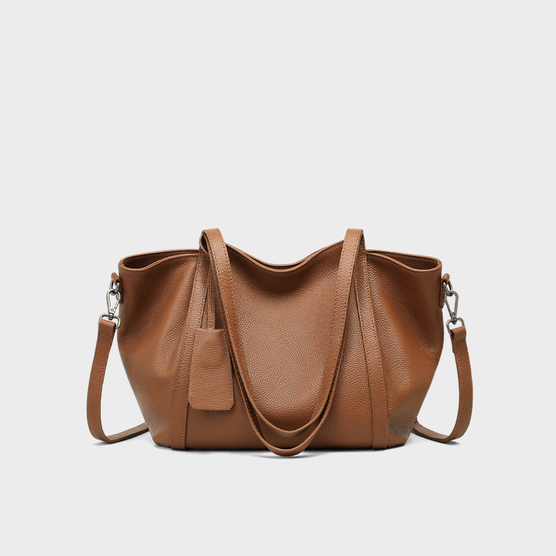 Genuine Leather Large Tote Shoulder Bag