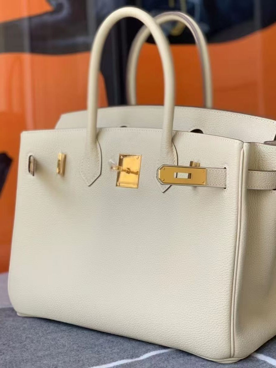 Premium Togo Leather Birkin Style Handbag