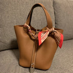 Premium Togo Leather Bucket Handbag