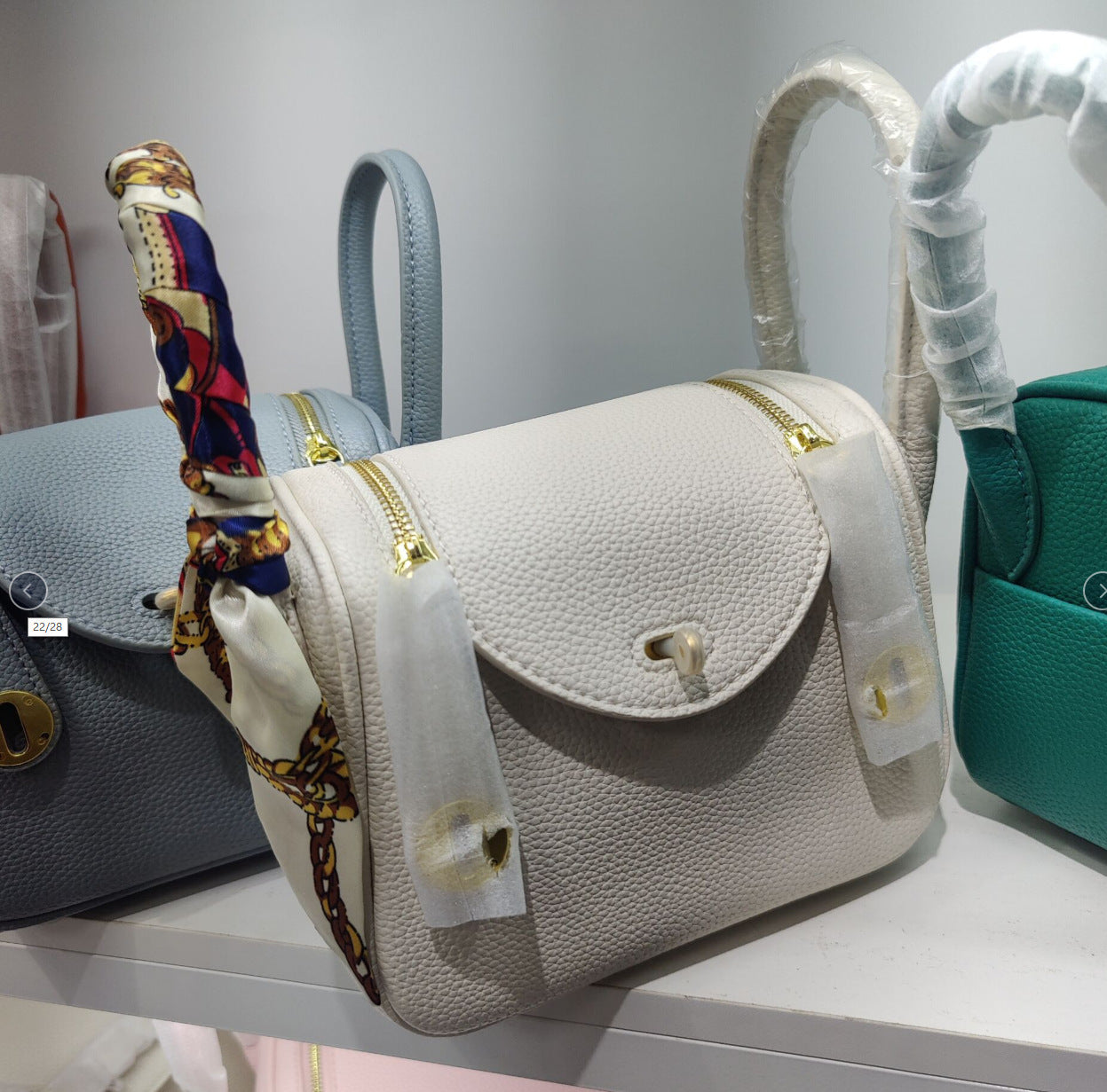 Mini Lindy Genuine Leather Crossbody Bag