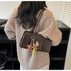Retro Versatile Faux Leather Shoulder Handbag Women