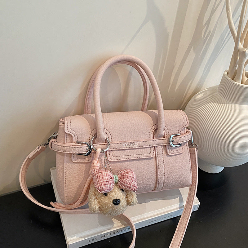 Chic Mini Faux Leather Crossbody Top Handle