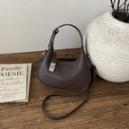 Soft Textured Vegan Leather Crescent Bag