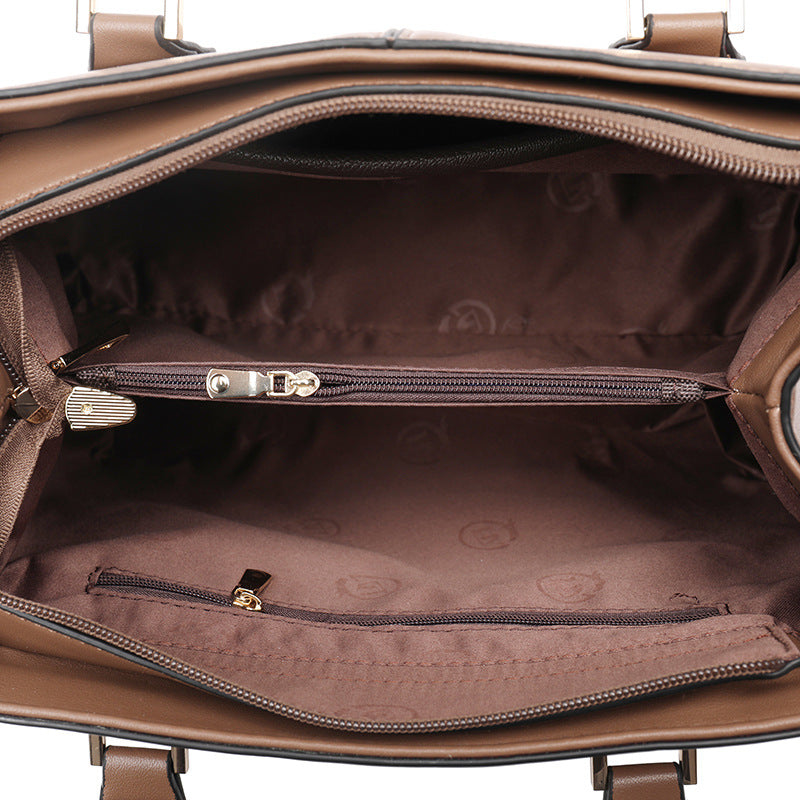 Women's Soft Leather Commuter Shoulder Tote Bag