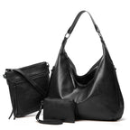 Soft Leather Tote Shoulder Bag Set