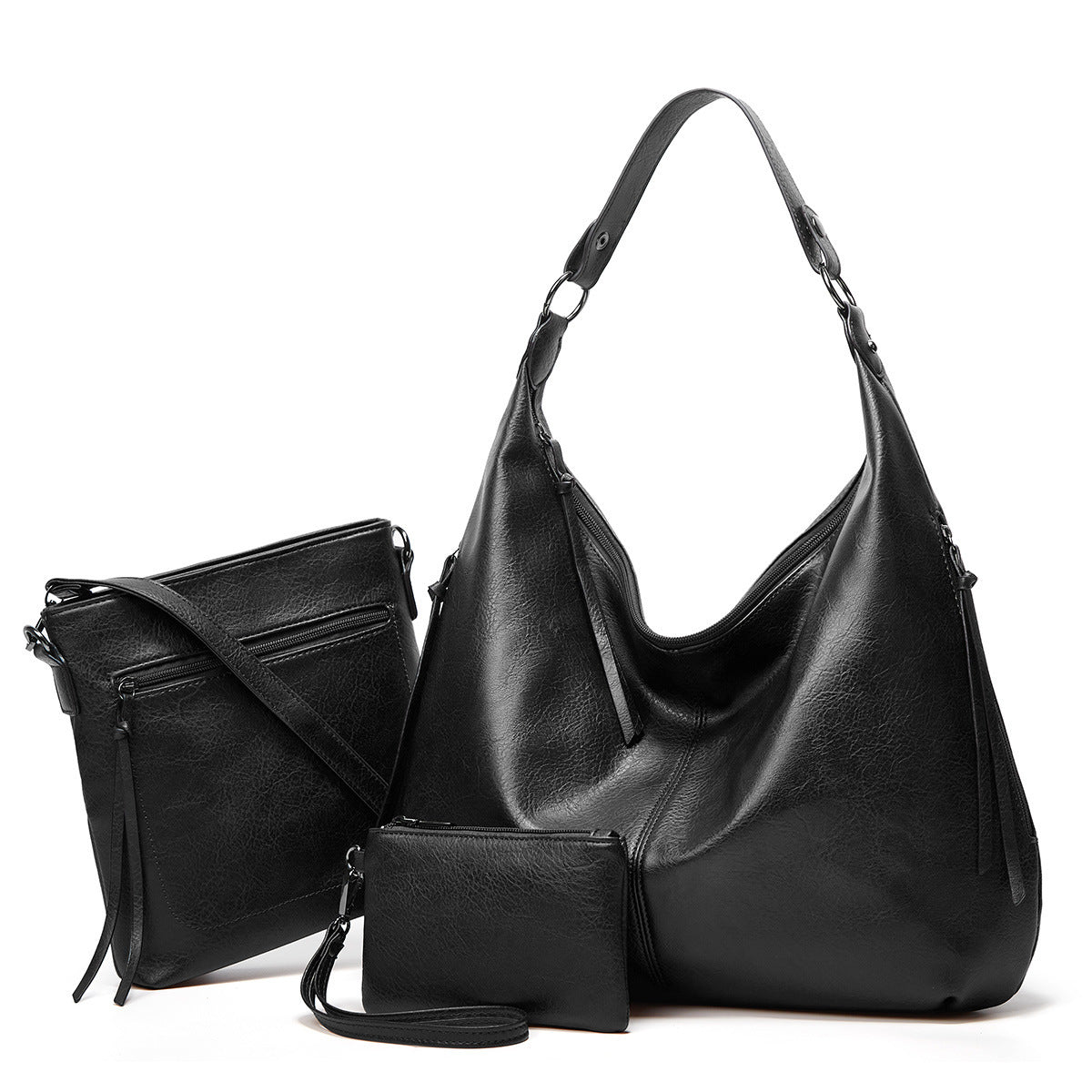 Soft Leather Tote Shoulder Bag Set