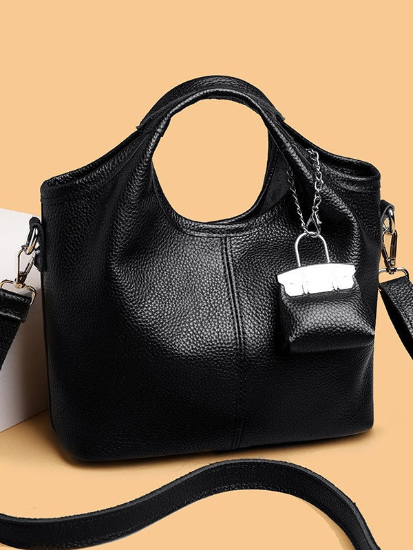 Premium Cowhide Versatile Shoulder Tote Bag