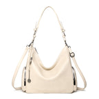 Versatile Soft Leather Tote Crossbody Shoulder Bag