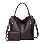 Women's Vintage Faux Leather Tote Handbag