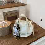 Soft Leather Pleated Handbag Shoulder Crossbody Bag