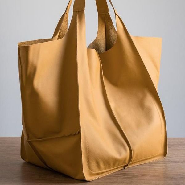 Soft Leather Large Capacity Shoulder Tote Bag