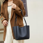 Women's Soft Leather Bucket Shoulder Bag