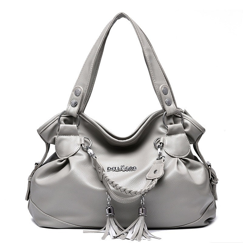 Fashion Soft Faux Leather Large Capacity Handbag