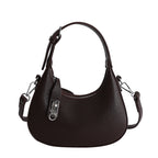 Soft Textured Vegan Leather Crescent Bag