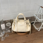 Soft Leather Pleated Handbag Shoulder Crossbody Bag