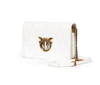 Genuine Leather Quilted Love Birds Crossbody Bag
