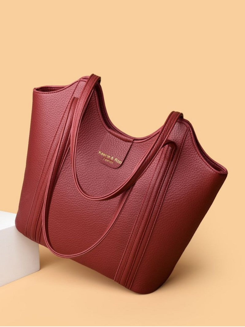 Premium Faux Leather Tote Shoulder Bag