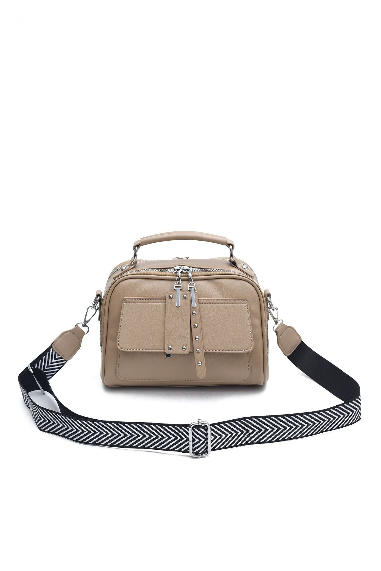 Women's Faux Leather Wide Strap Handbag