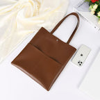 Women's Leather-Look Tote Bag Work School