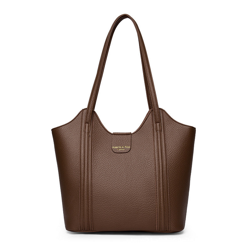 Premium Faux Leather Tote Shoulder Bag