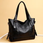 Women's Faux Leather Large Capacity Tote Handbag