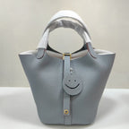 Women's Pebbled Leather Bucket Handbag