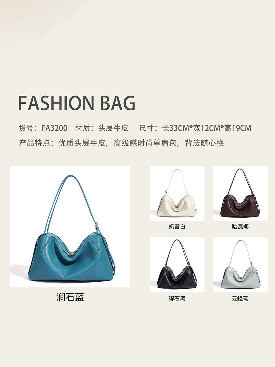 Premium Leather Large Capacity Shoulder Tote Bag