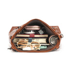 Elegant Soft Leather Shoulder Tote Crossbody Bag