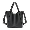 Soft Leather Bucket Crossbody Handbag