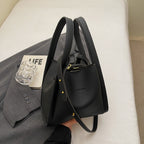 Soft Faux Leather Bucket Tote Bag