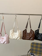 Elegant Faux Leather Women's Shoulder Tote Bag