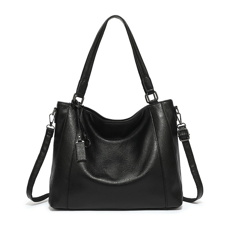 Elegant Soft Leather Shoulder Tote Crossbody Bag