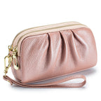Genuine Leather Women's Wristlet Clutch Wallet