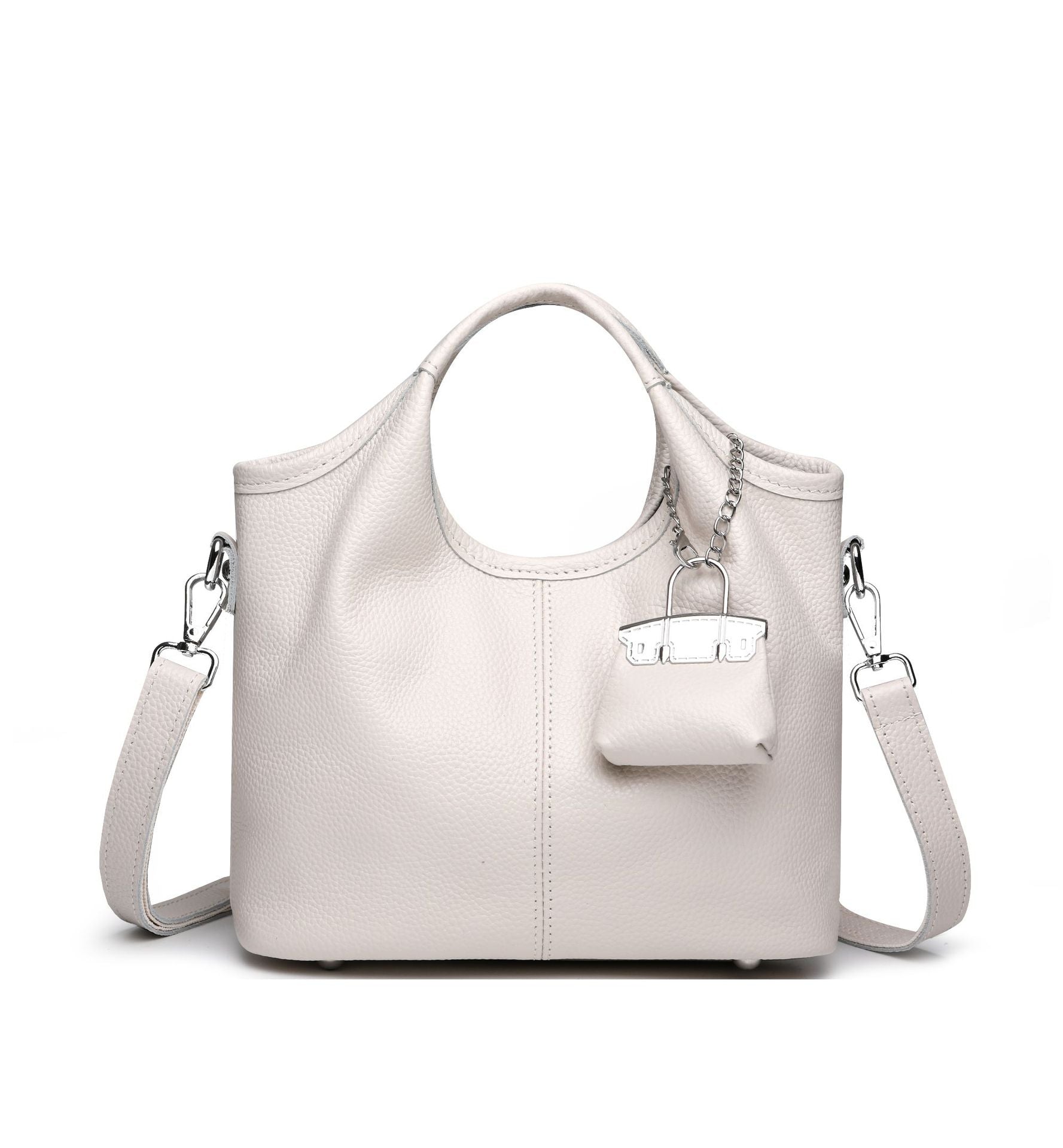 Premium Cowhide Versatile Shoulder Tote Bag