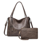 Soft Leather-Look Women's Shoulder Tote Bag