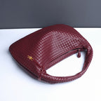 Elegant Woven Crescent Hobo Shoulder Bag