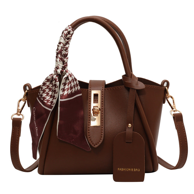 Women's Faux Leather Bucket Shoulder Bag