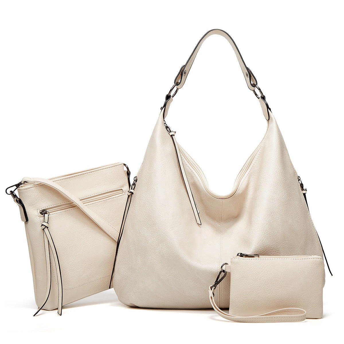 Soft Leather Tote Shoulder Bag Set