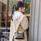 Elegant Quilted Faux Leather Chain Handbag
