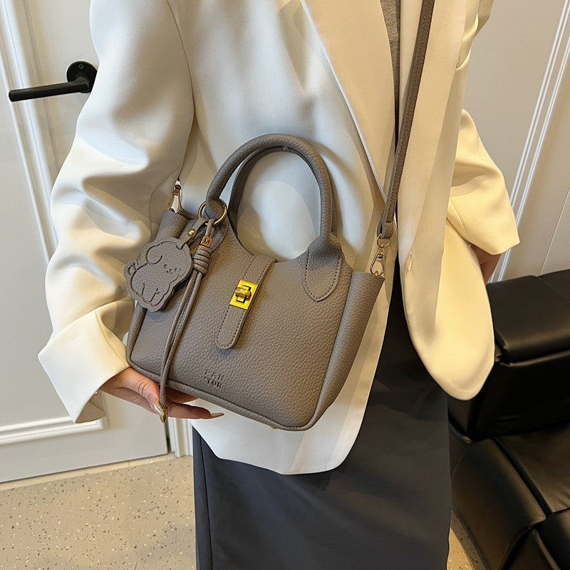 Soft Leather Versatile Shoulder Crossbody Handbag