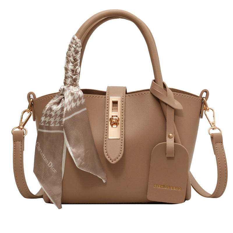 Women's Faux Leather Bucket Shoulder Bag