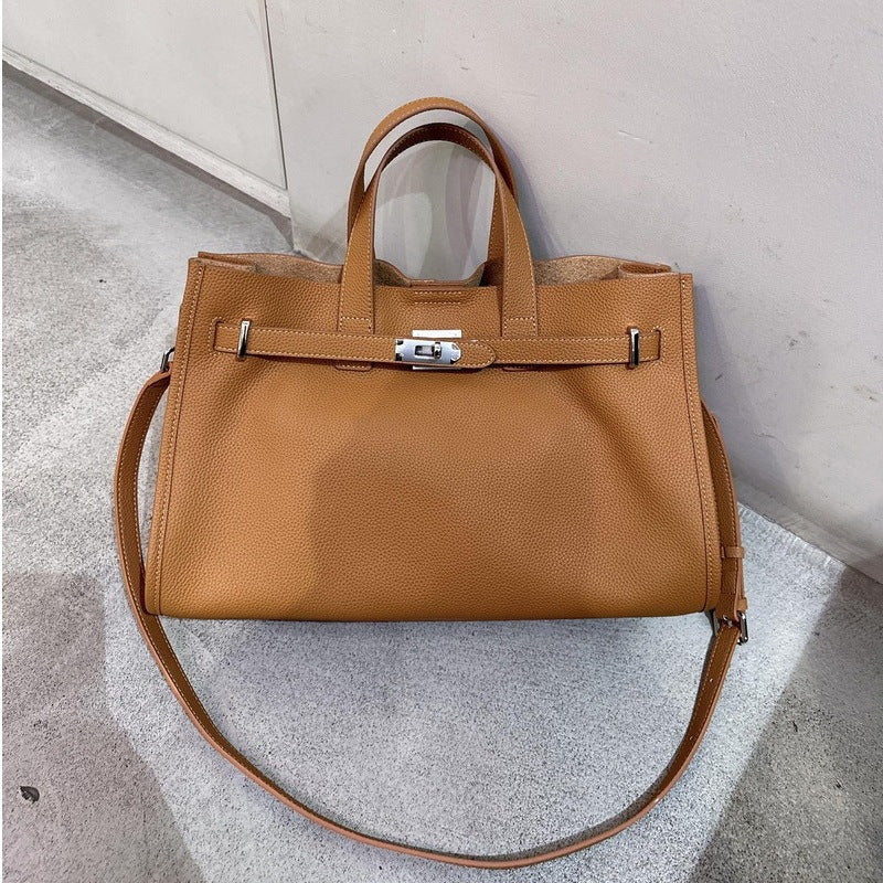 Premium Leather Tote Handbag Shoulder Crossbody