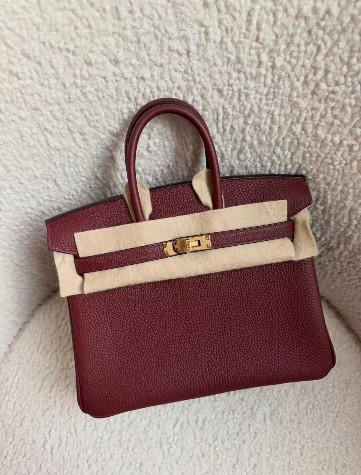 Premium Togo Leather Birkin Style Handbag