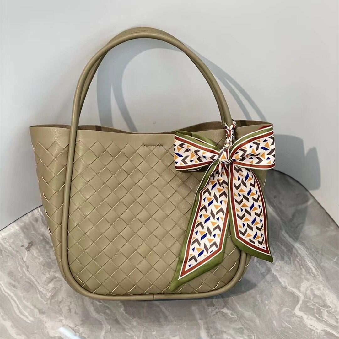 Handwoven Genuine Leather Tote Bag
