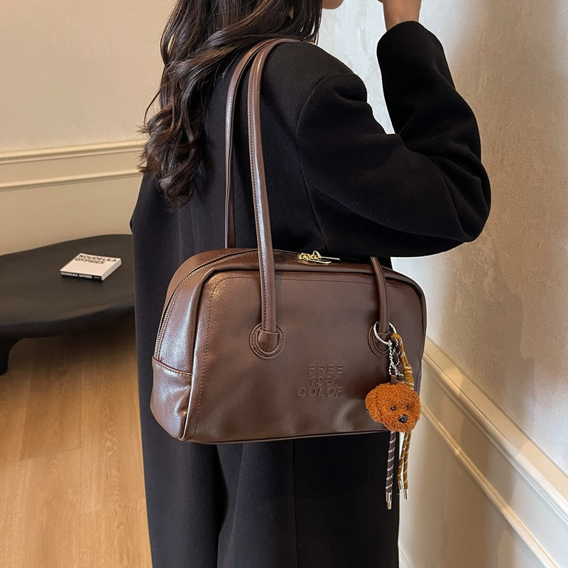 Women's Soft Leather Retro Shoulder Bag