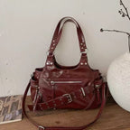 Fashion Rivet Soft Material Commuter Tote Bag