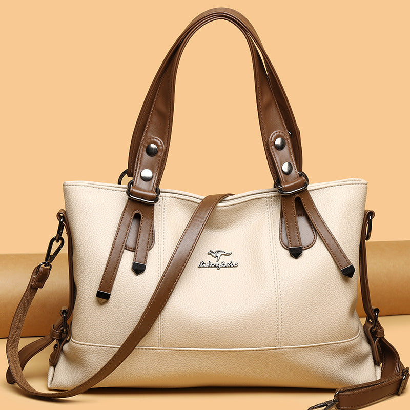 Elegant Soft Leather Large Capacity Shoulder Bag