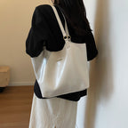 Stylish Soft Leather Large Capacity Tote Bag