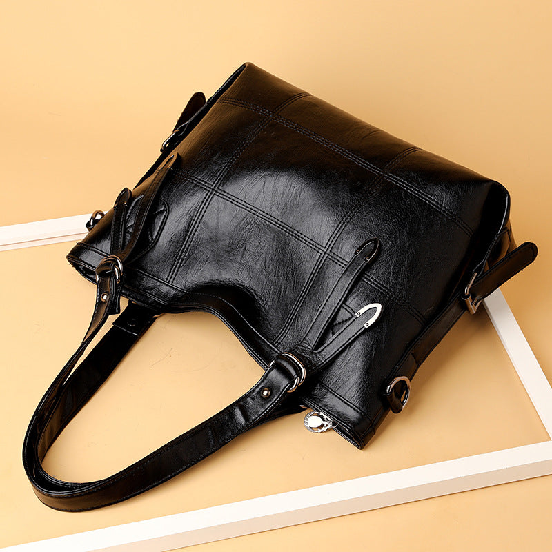 Women's Faux Leather Large Capacity Tote Handbag